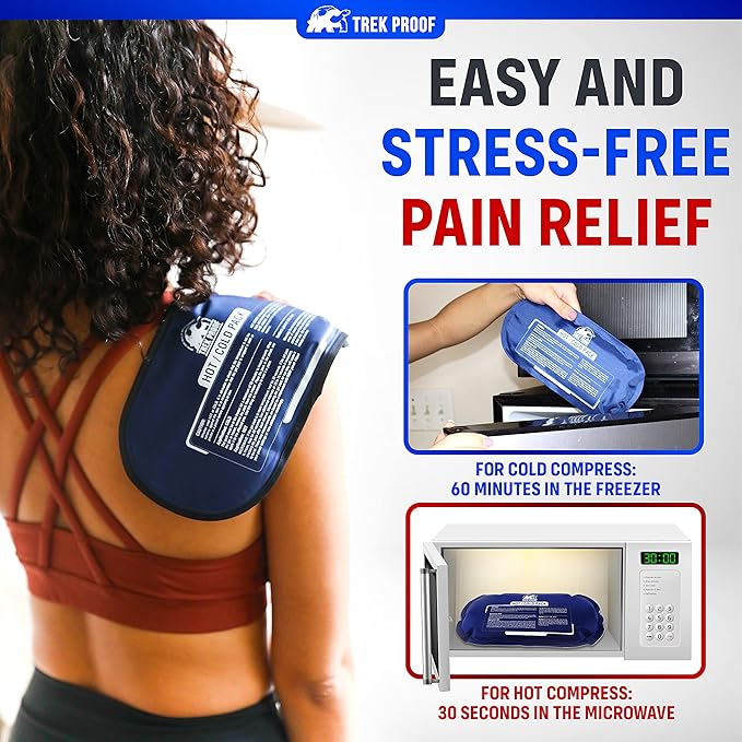 Ice Packs for Injuries Reusable (3-Piece Set) – Hot and Cold Ice Pack Therapy Gel Wrap Support – Supports Recovery, Joint and Muscle Pain – Knees, Back & More (3 Piece Set - Classic)-FlexoryFit