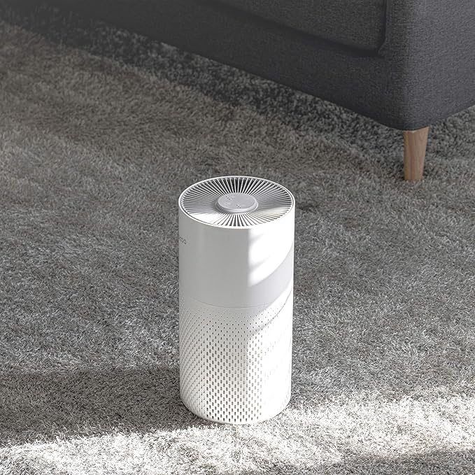 CUCKOO True HEPA Air Purifier Bundle with Extra Filter, Up to 456 sq. ft., 3-Stage Filter with H13 HEPA and Activated Carbon, Small Air Purifiers for Home Bedroom, White (CAC-I0510FW)