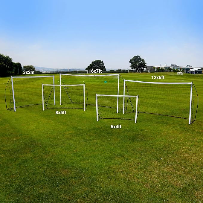 QUICKPLAY Kickster Soccer Goal Range – Ultra Portable | Quick and Easy Set Up | Includes Net and Carry Bag | Available in 7 Sizes | Backyard Soccer Net for Kids & Adults [Single Goal]