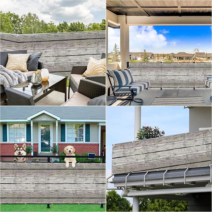 Fence Privacy Screen 4.3' x 26.2' Durable UV-Resistant Garden Fence, Easy - Image 7