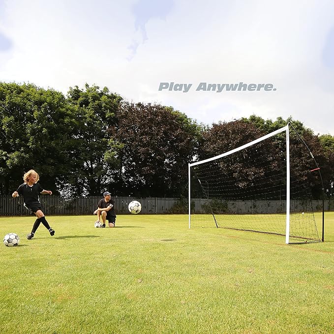 QUICKPLAY Kickster Soccer Goal Range – Ultra Portable | Quick and Easy Set Up | Includes Net and Carry Bag | Available in 7 Sizes | Backyard Soccer Net for Kids & Adults [Single Goal]