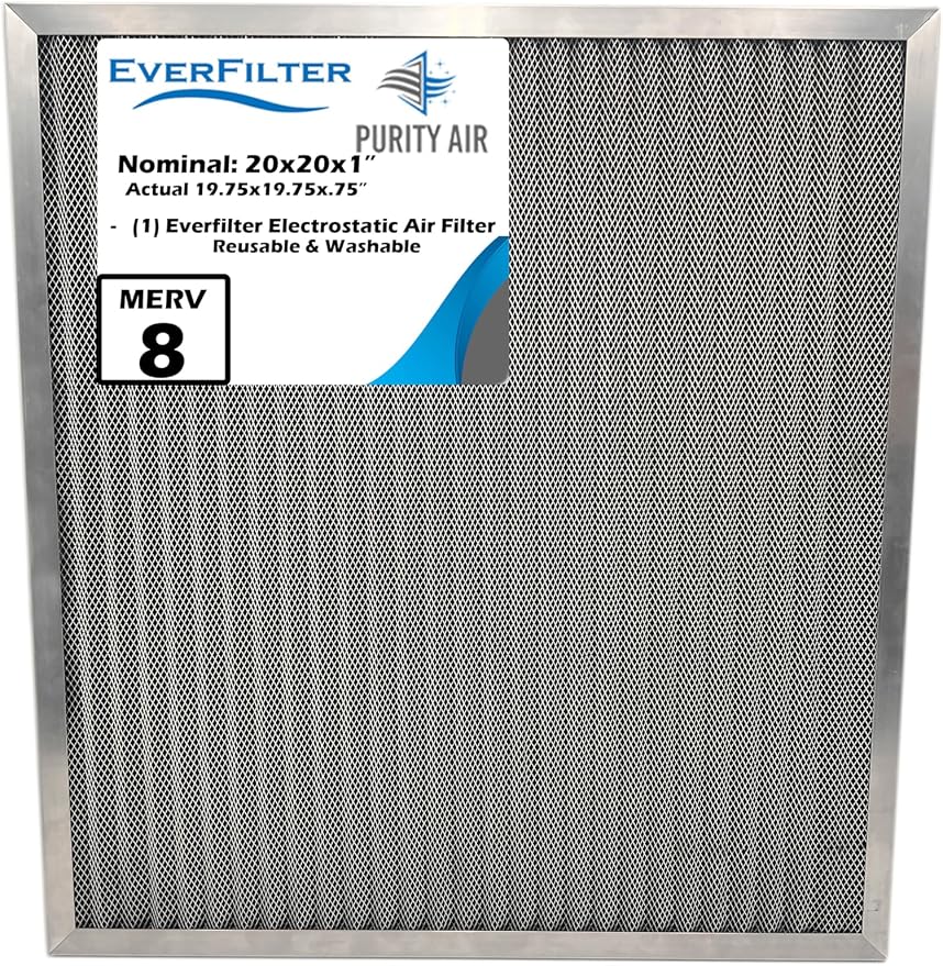 20x20x1 Electro-static Air Filter AC Furnace Filter, Reusable & Washable by PurityAir