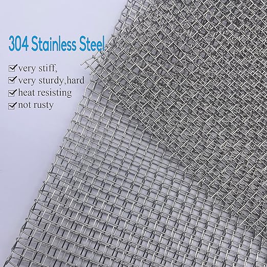 2PACK 304 Pretty Sturdy 12” X 24”, 5 Mesh Wire Mesh Screen, Stainless Screen - Image 3