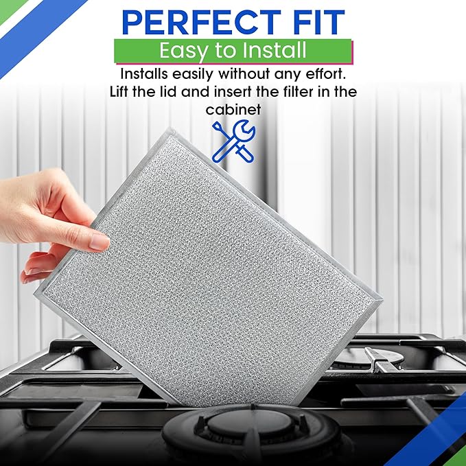 Downdraft Stovetop Filter Replacement for 707929 Jenn Air Filter Downdraft 14” x 11.4”- Grease Screen for Cooktop Fits Into Jenair Stove Filters Vents - Blocks Grease Protecting the Oven (2-pack)