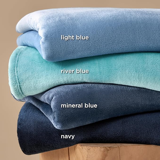 Bedsure Fleece Throw Blanket for Couch Light Blue - Lightweight Plush Fuzzy Cozy Soft Blankets and Throws for Sofa, 50x60 inches