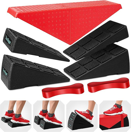 Squat Wedge - Squat Wedge Block 520 LBS Weight Capacity - Slant Board for Calf Stretching - Calf Stretcher Slant Board - yoga blocks-FlexoryFit