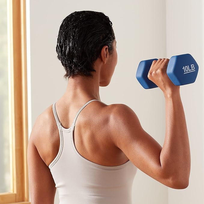 Amazon Basics Neoprene Dumbbell Hand Weights for Exercise and Muscle Toning-FlexoryFit