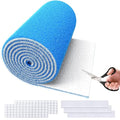 MERV 8 Air Vent Filters, 16" x 140"Cut to Fit Air Filter Material (100+ Filters),Electrostatic Triple Vent Filter for Floor, Ceiling, HVAC & RV Vents, Includes 48 Adhesive Hook Tape