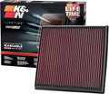 K&N High-Flow Original Lifetime Engine Air Filter: Increase Power: Premium by KNEngineeringInc