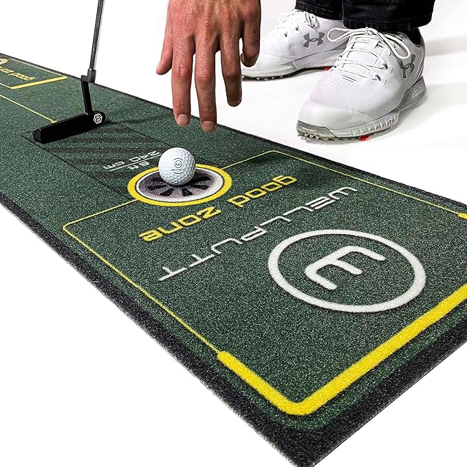 WELLPUTT - Golf Putting Training Mat - 10ft Start 2.0