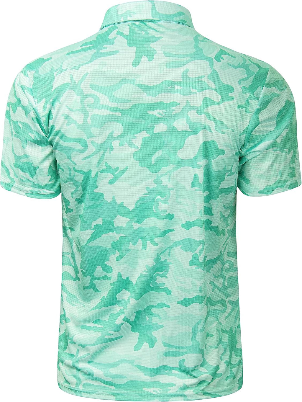TAPULCO Mens Quick Dry Polo Shirts Camouflage Pattern Performance Athletic Lightweight Breathable Casual Golf Tshirts