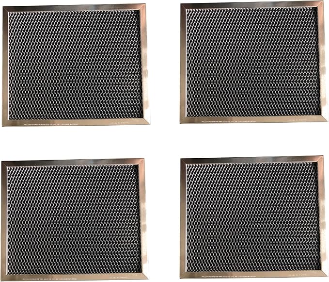 Replacement Carbon Filters compatible with Broan: 99010123, 97007696, 97005687 Caloric: Gem: 88152 RF104 Maytag: 47001046 Whirlpool: 4341999, 4378581, Maycor: 47001076 (4-Pack) - 8-3/4 x 10-3/4 x3/8