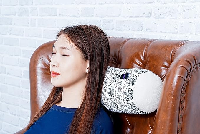 Leewadee Small Yoga Bolster – Shape-Retaining Cervical Neck Roll, Tube Pillow for Comfortable Reading, Kapok Filling, 22 x 6 x 6 inches-FlexoryFit