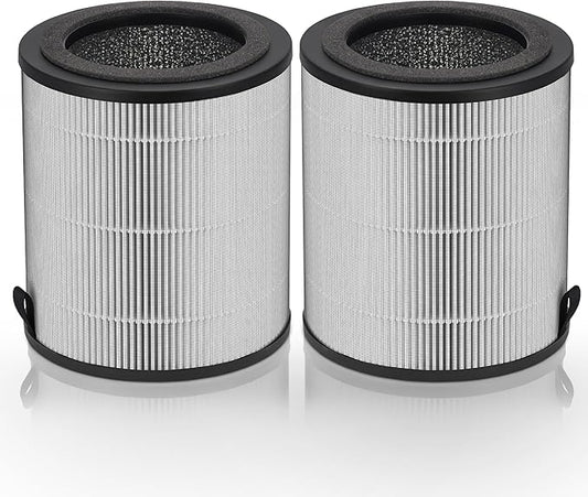 JF 100 Replacement Filter Compatible with Jafanda Air P Puri-fier Filter JF100, 3-Stage Filtration with High-Efficiency Carbon, Compare to Part# JF100-RF, 2-Pack