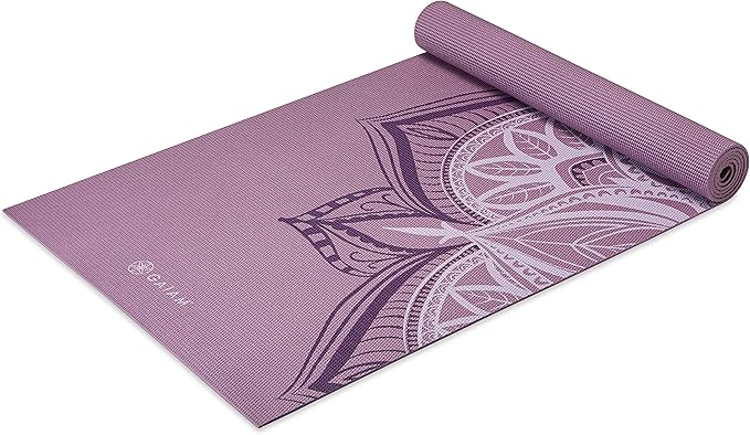 Gaiam Yoga Mat - Premium 5mm Print Thick Non Slip Exercise & Fitness Mat for All Types of Yoga, Pilates & Floor Workouts (68" x 24" x 5mm)-FlexoryFit