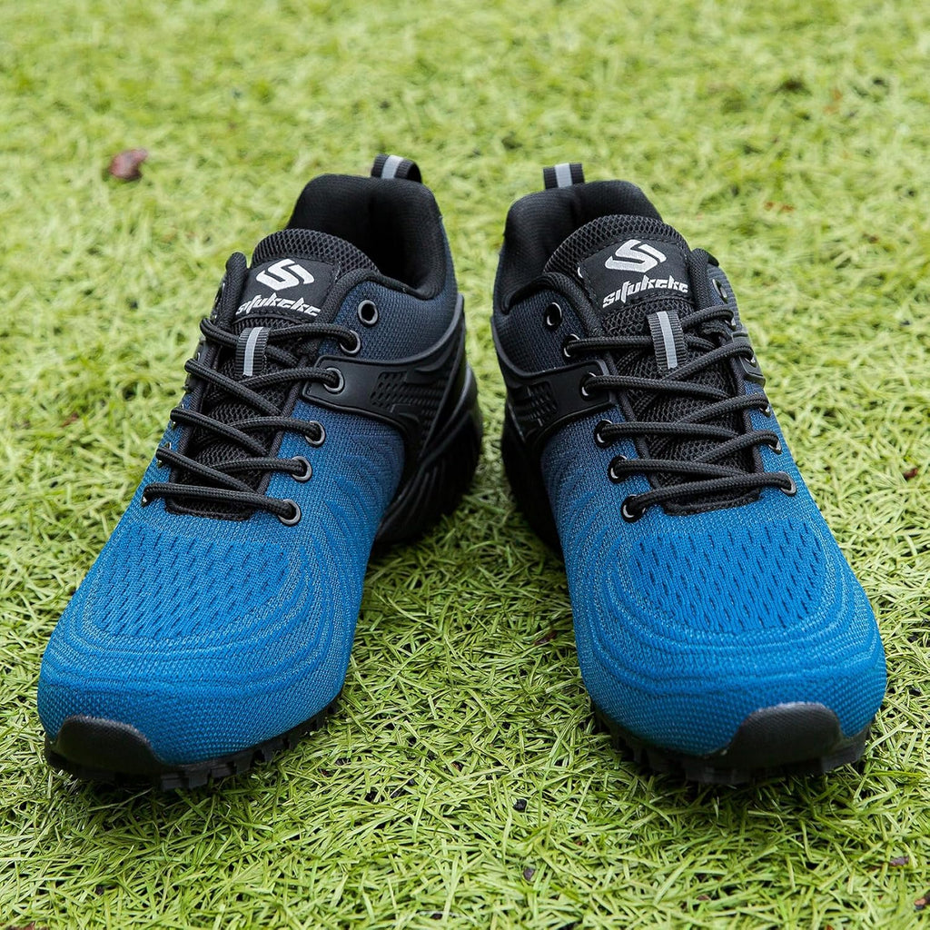 Men's Trail Running Shoes Lightweight Breathable Walking Hiking Sneakers Outdoor Athletic Tennis Cross Training Shoes