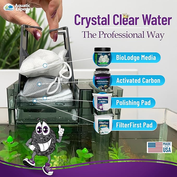 Premium Activated Carbon, Aquarium Carbon for Fish Tank Filter, Aquarium Filter Media, Granulated Charcoal for Fish Tanks, Activated Charcoal Bulk (1 lbs with Fine Mesh Bag)