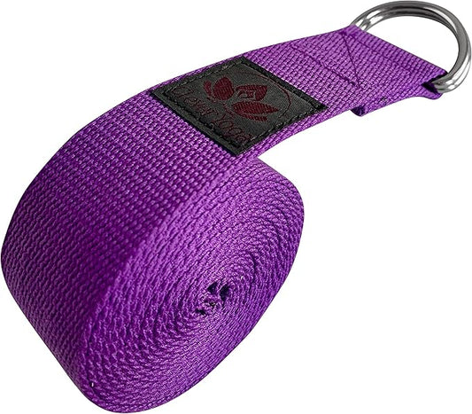 Clever Yoga - 8 ft Yoga Strap for Exercise & Physical Therapy, Leg Stretching Strap Yoga Accessories & Stretching Equipment, Leg Stretcher for Women & Men, Home Workout Essentials-FlexoryFit