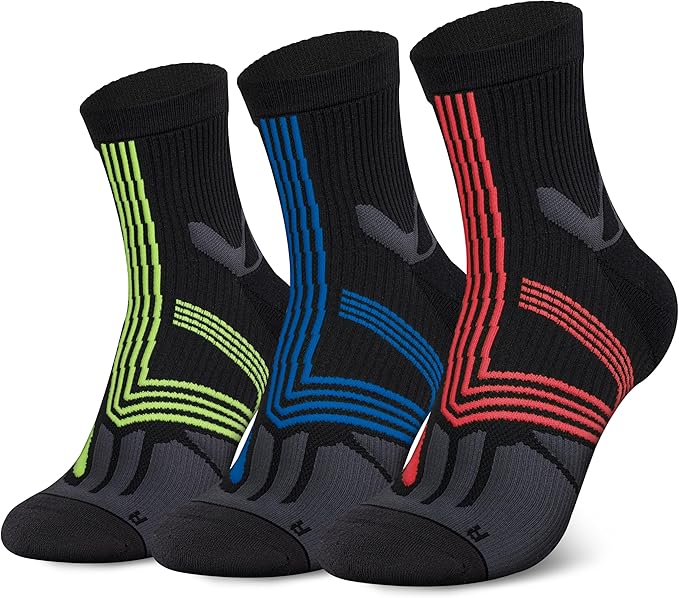 Hylaea Quarter Athletic Running Socks No Blister, Cushion Moisture Wicking Socks for Cycling Sport-FlexoryFit