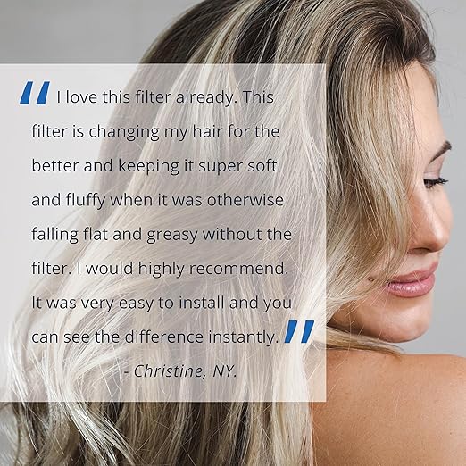 Aquasana Shower Filter | Dermatologist-recommended for softer, healthier skin & hair | Proven to reduce 90% of chlorine for 6 months | High pressure | Use your own shower head | AQ-4100NSH