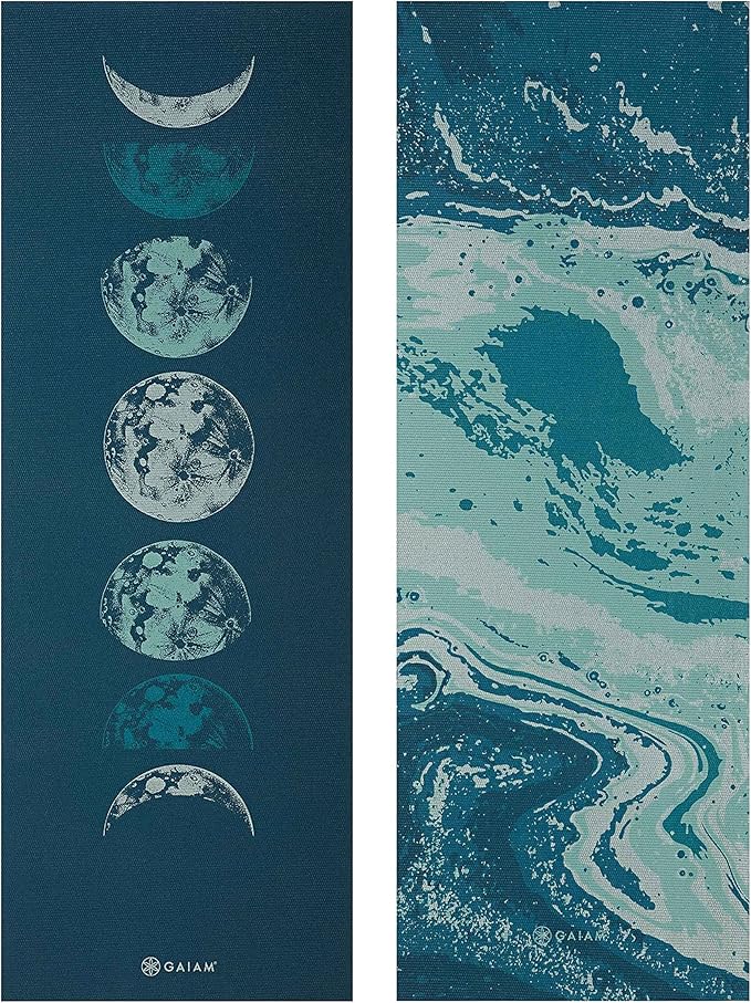 Gaiam Yoga Mat - Premium 6mm Print Reversible Extra Thick Non Slip Exercise & Fitness Mat for All Types of Yoga, Pilates & Floor Workouts (68" x 24" x 6mm Thick)-FlexoryFit