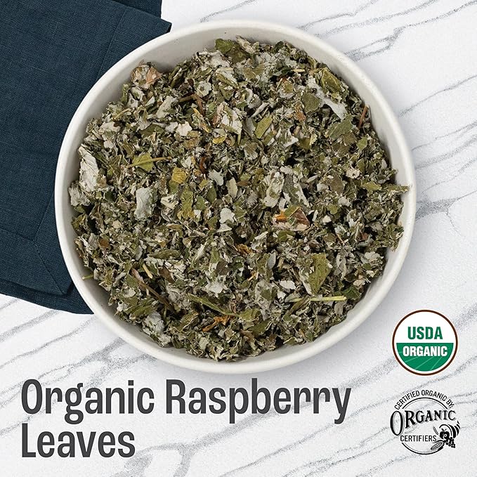 J Mac Botanicals Organic Raspberry Leaves, loose leaf tea 4 ounce-FlexoryFit