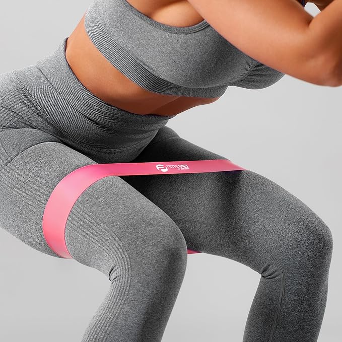 Fittest Pro by Limm Resistance Bands for Legs and Butt, Fabric Exercise Loop Bands Yoga, Pilates, Rehab, Fitness and Home Workout, Strength Bands for Booty-FlexoryFit