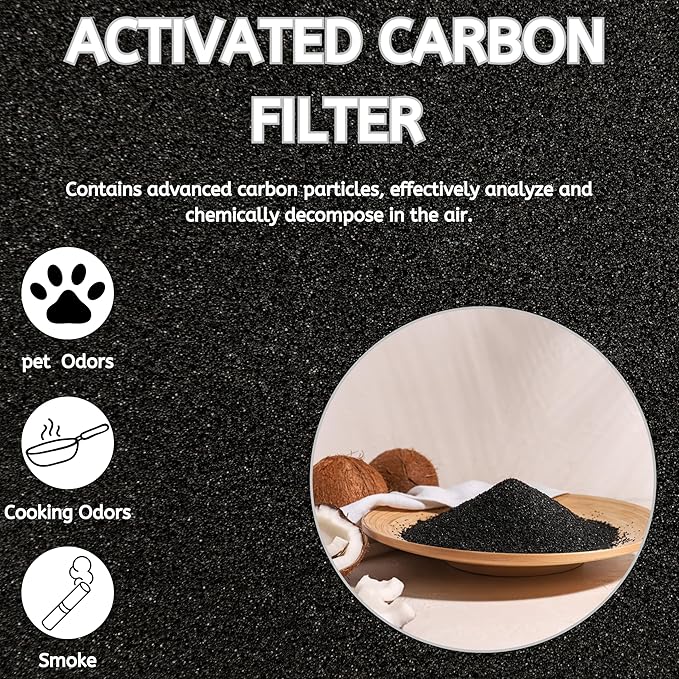 Nispira Replacement HEPA Filter for Rabbit Classic BioGS Air Purifier Models SPA-421A & SPA-582A Plus Activated Carbon Pre Filter 1 Set