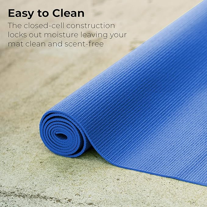 Hello Fit 10-Pack Yoga Mat, 68" x 24" Non Slip Exercise Mat, 4mm Thick Gym Mat for Fitness and Stretching, Bulk Non Toxic Yoga Mats for Schools and Studios-FlexoryFit