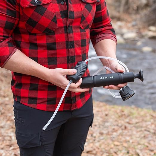 Tactical XR Water Filtration System Survival Gear and Supplies Military Grade - High-Volume 3-Stage Portable Purification Filter - Camping, Backpacking, Hiking, Emergency Preparedness Items