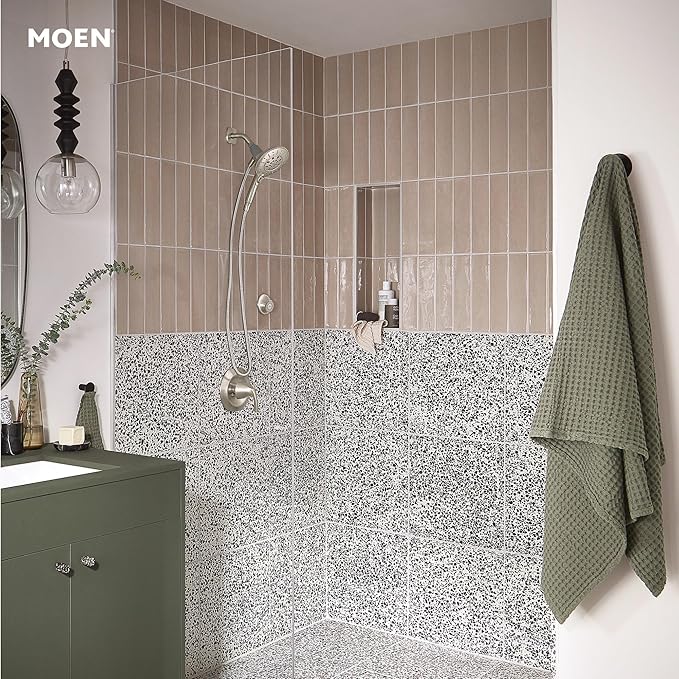 Moen 26112SRN Engage Spot Resist Brushed Nickel Six-Function Removable Handheld Showerhead with Magnetic Docking System, 5.5-Inch