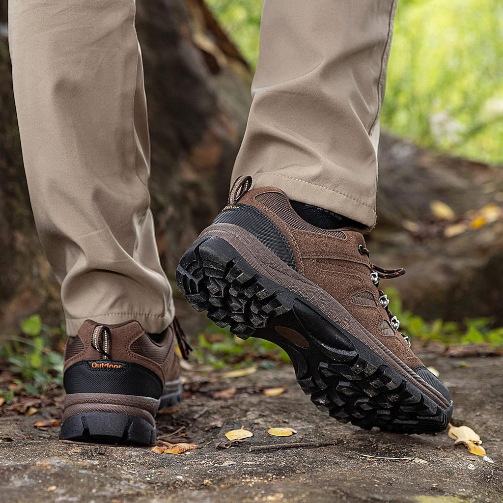 CC-Los Men's Waterproof Hiking Shoes Outdoor Comfortable Trekking Shoe Lightweight Working Sneaker