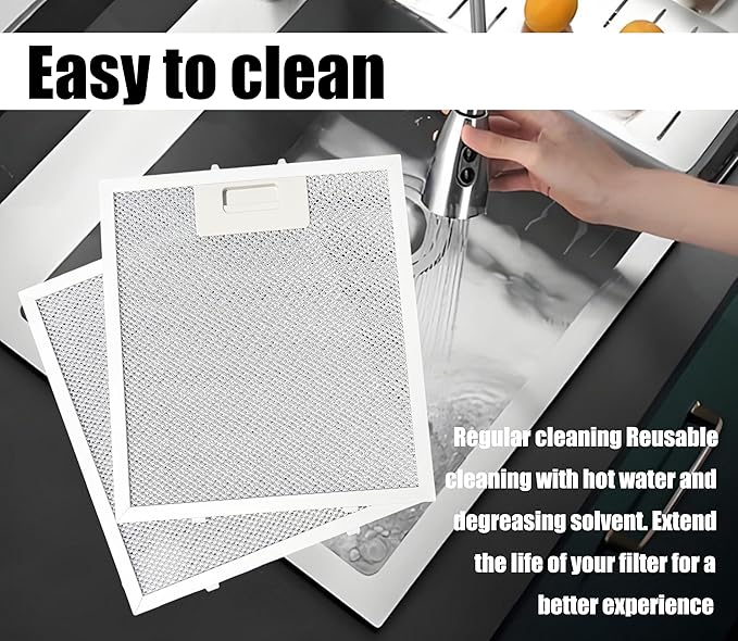 Range Hood Grease Filter Replacement S97018029 10.25x9x0.35Inch 5 Layer Mesh Hood Vent compatible with Broan B5 Series (2pack) replacement parts for range hoods