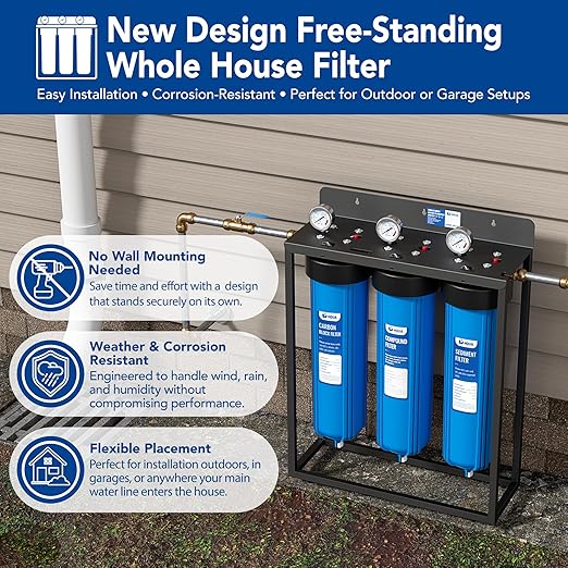 WF3-02 3-Stage Free-Standing Whole House Water Filtration System, and VOC’s - Image 2