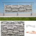 Privacy Fence 2.5' x 9.8' Durable UV-Resistant Outdoor Privacy Screen, Included by AYLFBFU