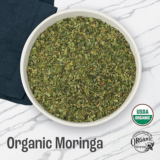 J MAC BOTANICALS Organic Moringa Leaves, malunggay leaf, Whole Green Moringa Oleifera Leaf Tea-FlexoryFit