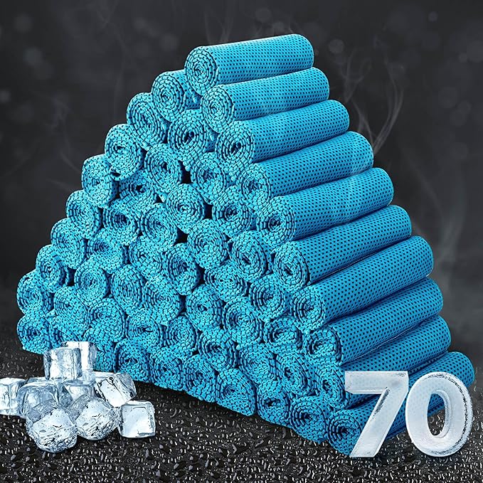 Honoson Cooling Towel Bulk - Neck & Face Cool Chilly Towels Microfiber Breathable Sport Sweat Rag for Gym, Yoga, Travel, Camping, Running, Outdoor-FlexoryFit