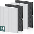 116130 Replacement Filter H for Winix 5500-2 AM80 Plasmawave Air Purifier, True HEPA Filter and Activated Carbon Filter Combo Pack, 2 Set