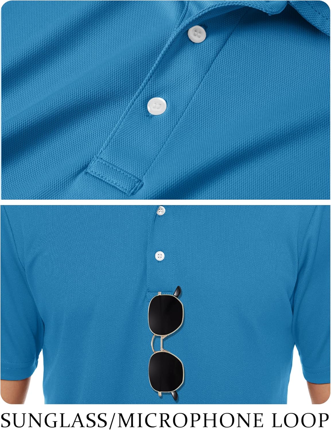 TACVASEN Mens Golf Shirt Dry Fit Mens Polo Shirts Short Sleeve Performance Golf Polos for Men with Collar Work Shirts