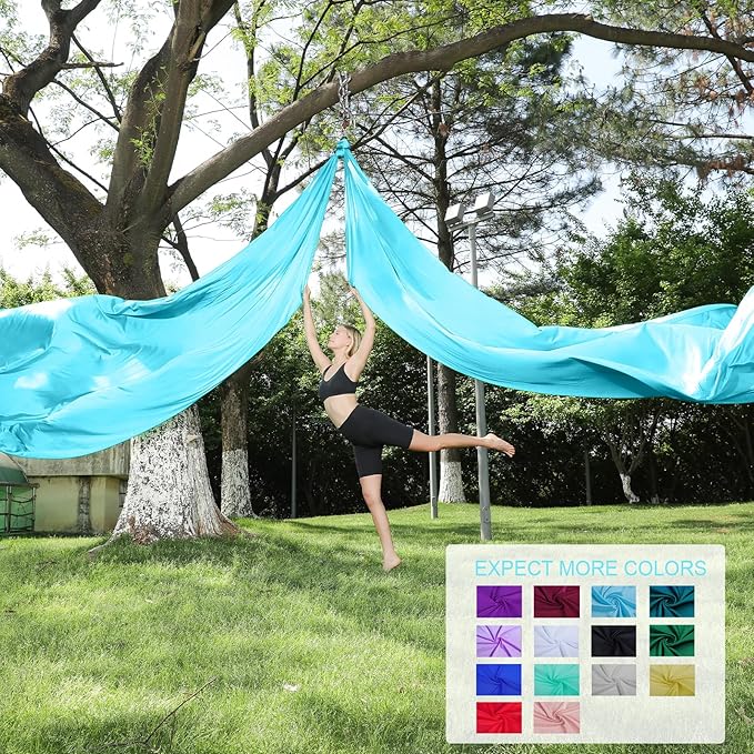 Aerial Silks 11 Yards Aerial Silks For Home Aerial Yoga Swing Aerial Yoga Hammock Swing Aerial Silk For Gymnastics-FlexoryFit