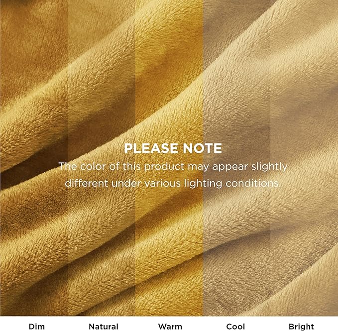 Bedsure Fleece Blankets King Size Gold Yellow - Bed Blanket Soft Lightweight Plush Cozy Fuzzy Luxury Microfiber, 108x90 inches