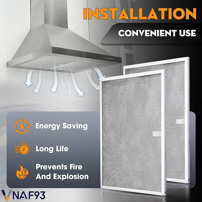 Upgraded 2 Pack BPS1FA30 Grease Filters 12"x14" Compatible with Broan Allure Range Hoods, Replaces 99010299 Vent Filters
