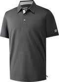 Mens Golf Shirt Short Sleeve Moisture Wicking Dry Fit Performance Solid Casual Pique Collared Golf Polo Shirts for Men