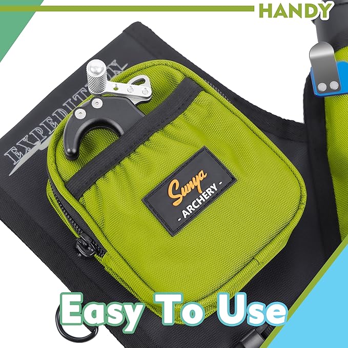 SUNYA Archery Hip Quiver for Arrows. Includes 3 Tubes Arrow Holder, Accessories Pockets and Waist Belt. Fit for Compound and Recurve Bow Practice.