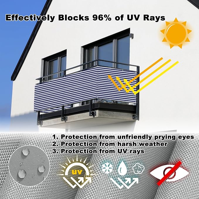 Fence Privacy Screen 4.3' x 9.8' Privacy Protection Weatherproof Privacy Screen - Image 4