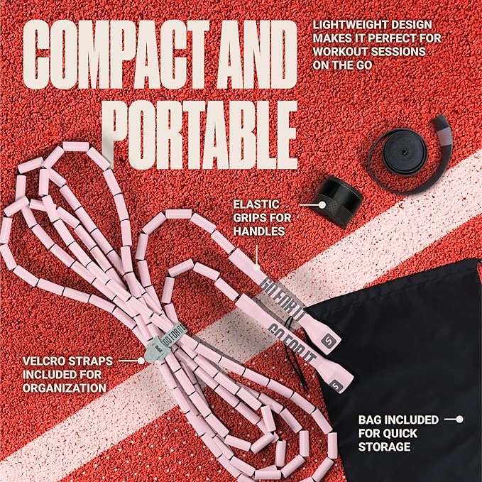 Sportbit Elite Beaded Jump Rope - Adjustable Speed Rope for Fitness, CrossFit, Boxing - Tangle-Free, Lightweight-FlexoryFit