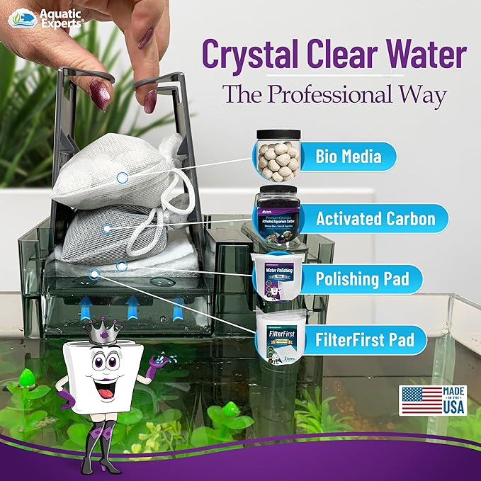 Aquatic Experts Aquarium Polishing Filter Pad, Aquarium Filter Pad, Aquarium Filter Floss for Fish Tank Filters, Water Polishing Pad for Aquarium Filters (36" x 120" Bulk, 100 Micron)