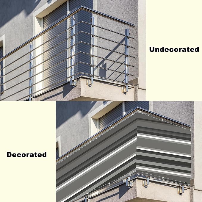 Privacy Screen 2.3' x 49.2' UV Protection 96% Patio Privacy Screen, - Image 8