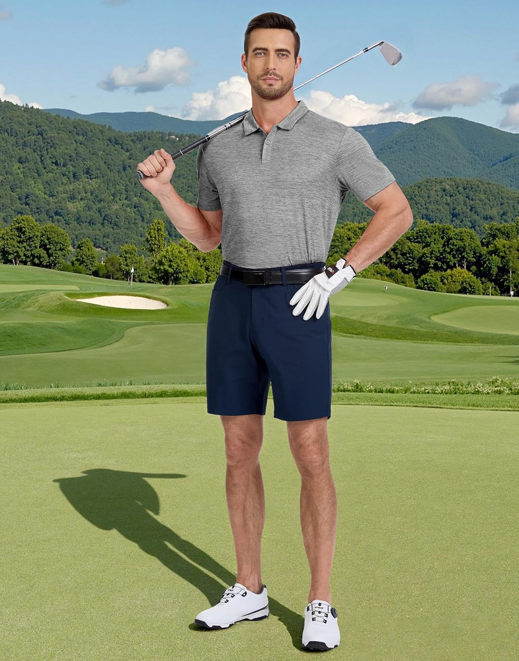 Pioneer Camp Men's Golf Shirt UPF 50+ Quick Dry Polo Shirts Short Sleeve Moisture Wicking Performance Tees Collar Work Shirts