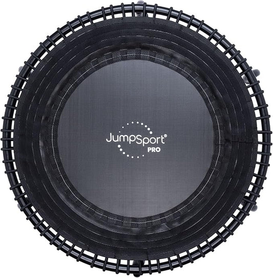 JumpSport 350 PRO Indoor Heavy Duty Fitness Trampoline, 39-inch | 36 Premium EnduroLast 4 Elastic Cords | Customized Bounce with 7 Settings | 300 lb Wt. Rating | 60-Day Free Trial to 350+ Videos-FlexoryFit